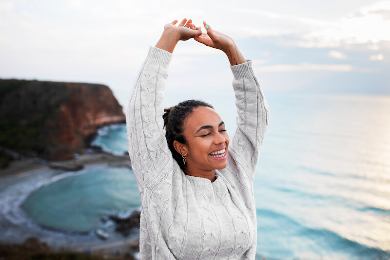 happy healthy woman