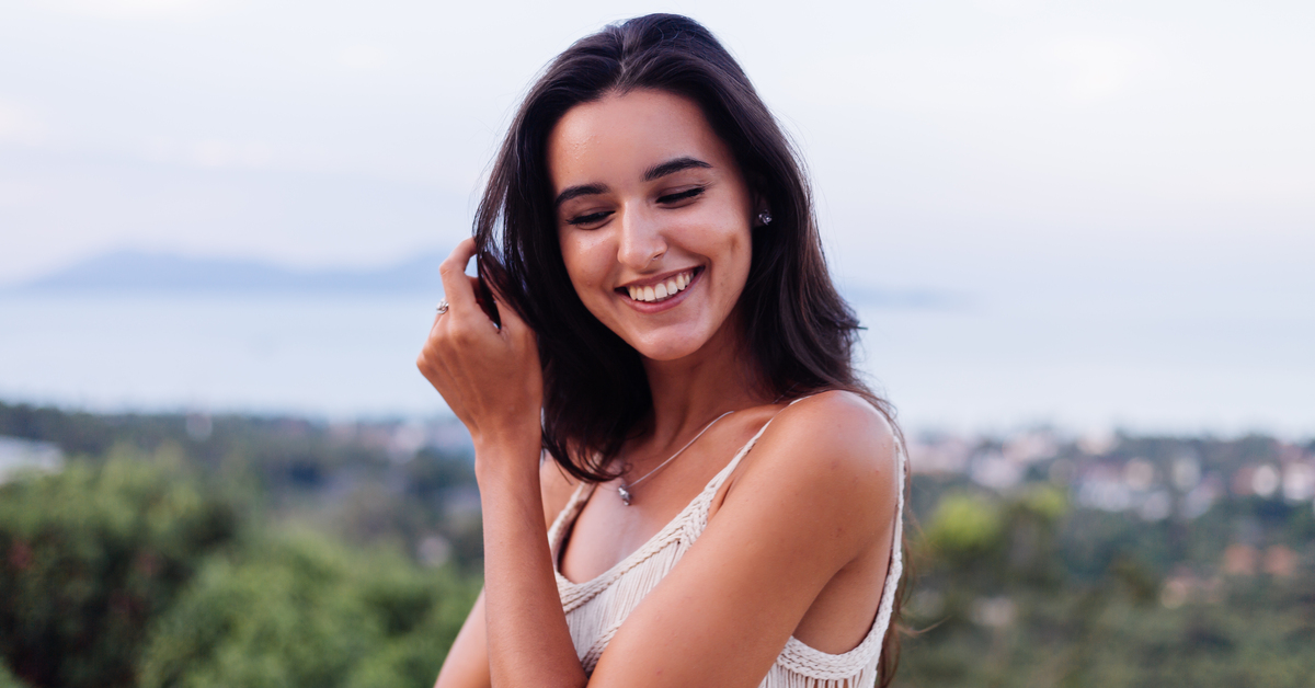 Woman enjoying nature